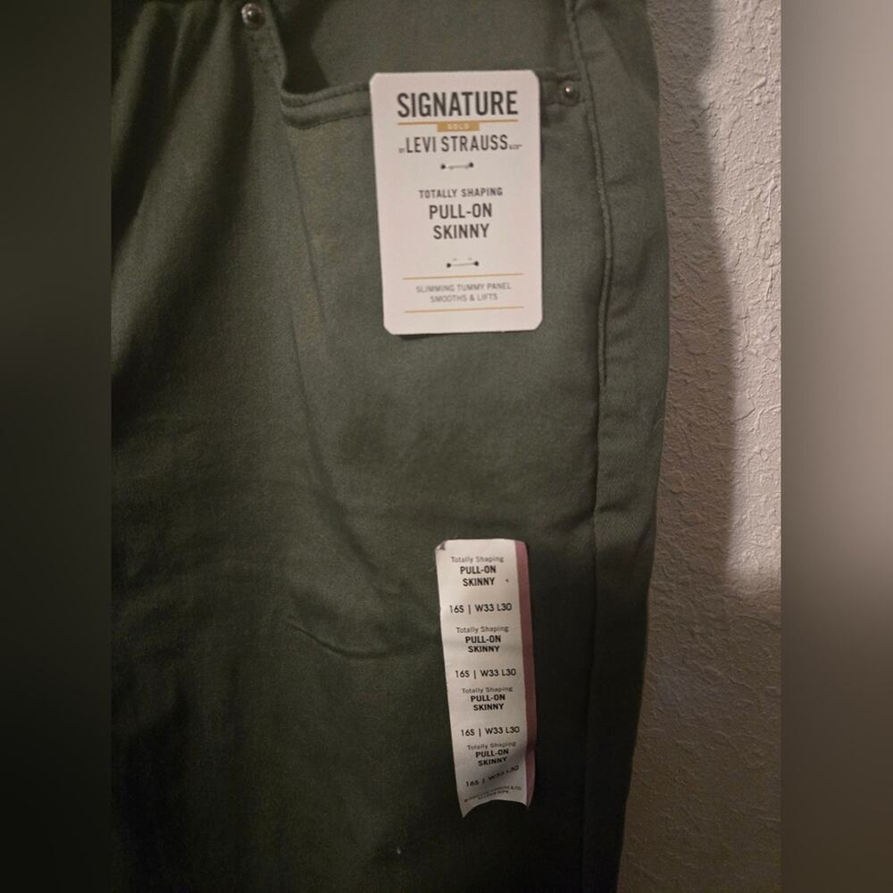 Signature by Levi Strauss Olive Green Pants - Picture 2 of 4